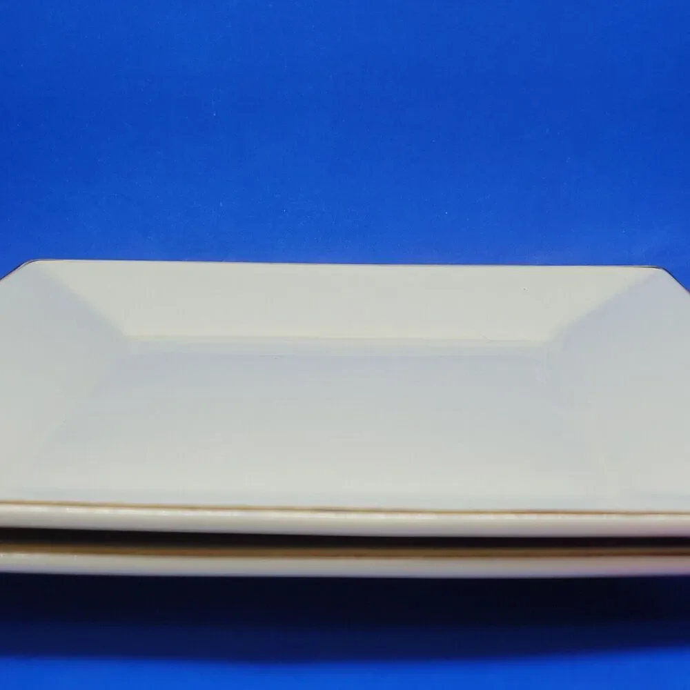 Pottery Barn Asian Square Putty DINNER PLATE 10 1/2
